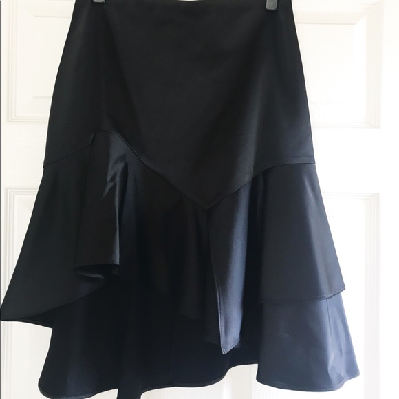 Zara high low flowy black skirt - Picture 2 of 3